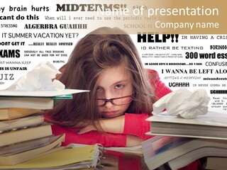 Pupil Learn Tired PowerPoint Template