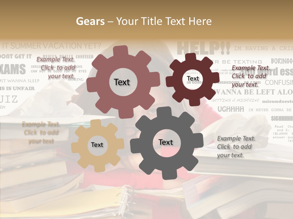 Pupil Learn Tired PowerPoint Template