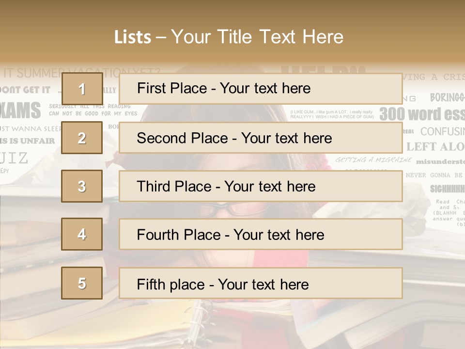 Pupil Learn Tired PowerPoint Template