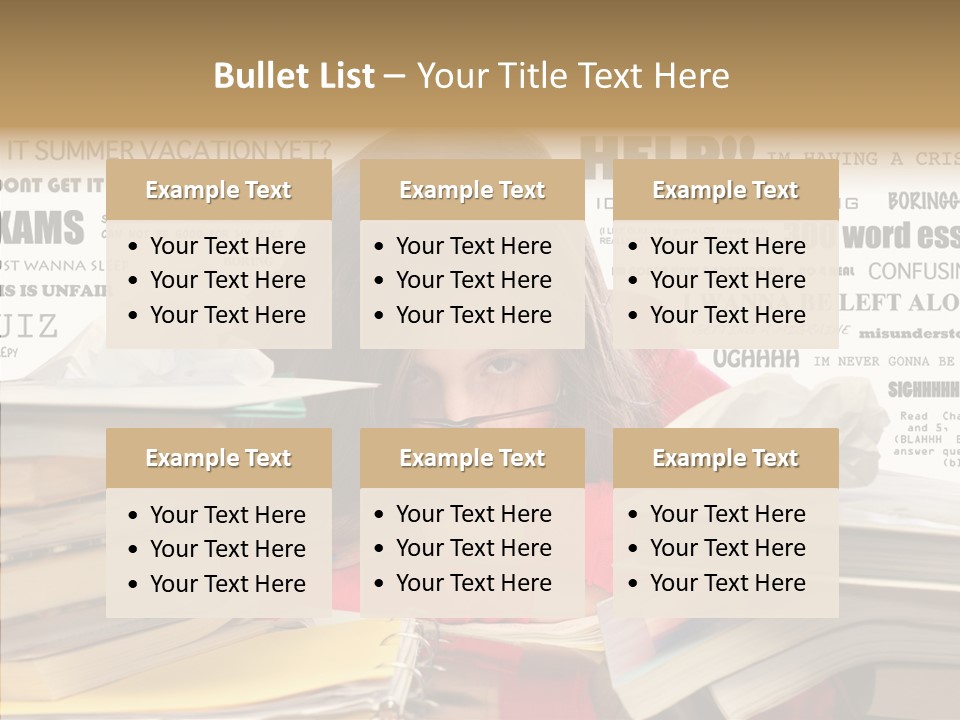 Pupil Learn Tired PowerPoint Template