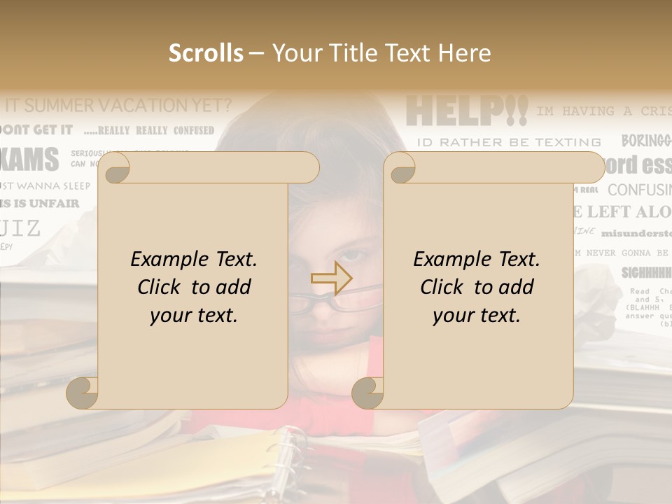 Pupil Learn Tired PowerPoint Template