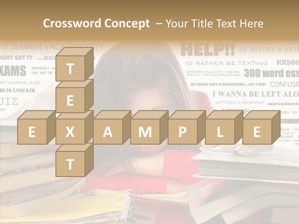 Pupil Learn Tired PowerPoint Template