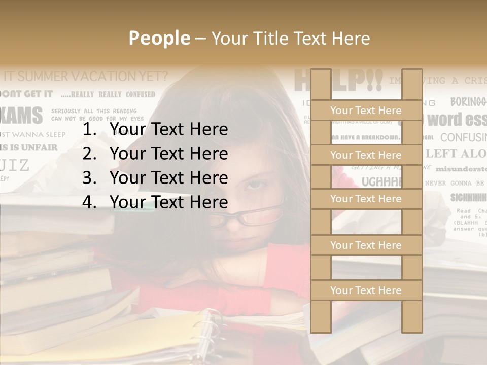Pupil Learn Tired PowerPoint Template