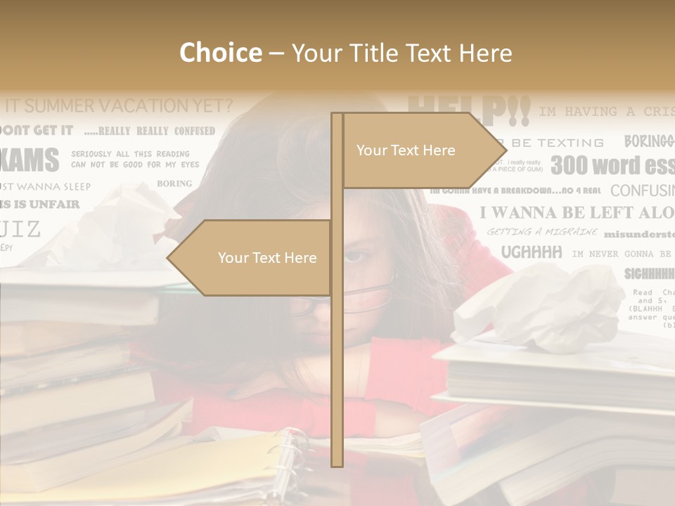 Pupil Learn Tired PowerPoint Template