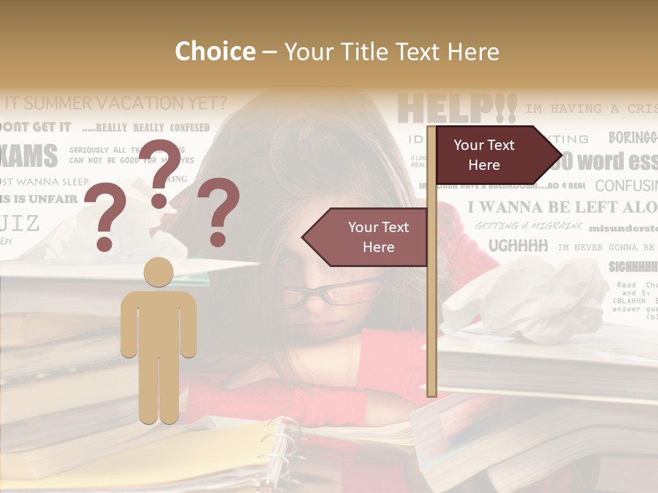 Pupil Learn Tired PowerPoint Template