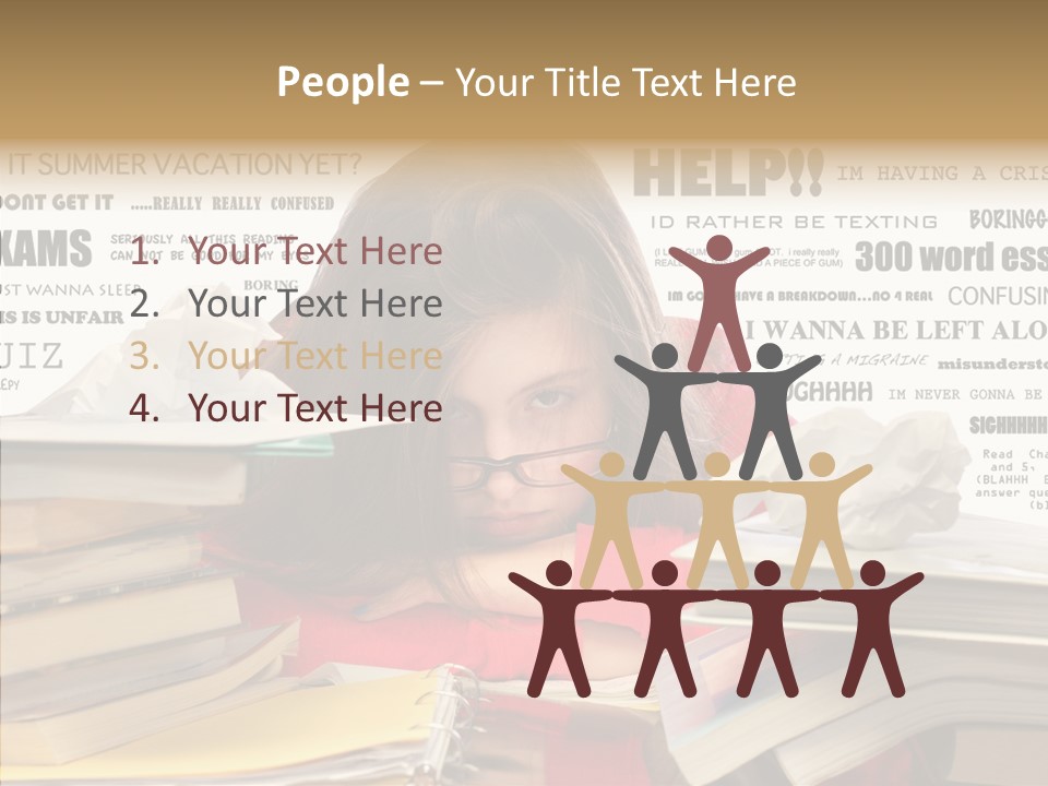 Pupil Learn Tired PowerPoint Template