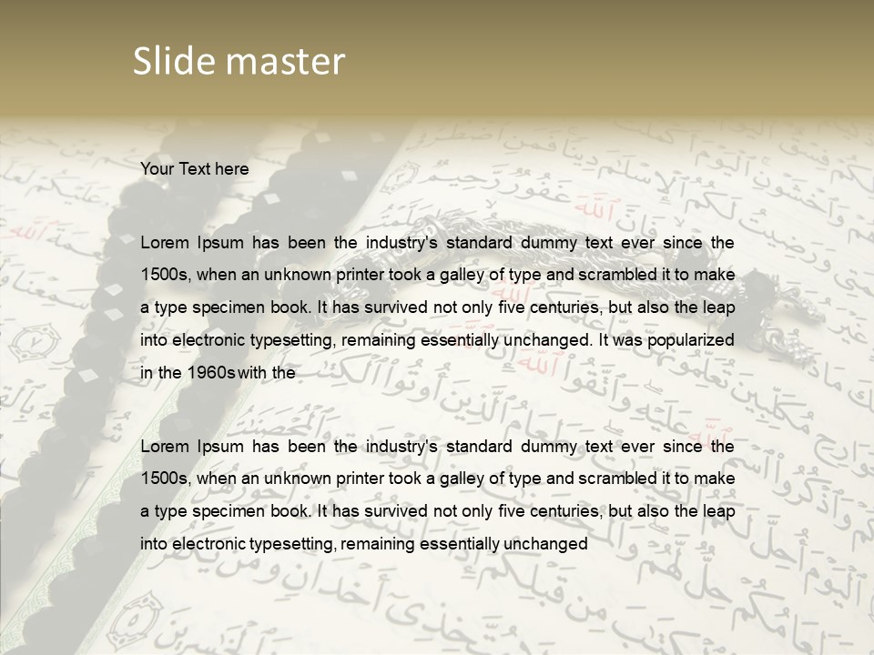 Arabic Light Ramadan PowerPoint Template