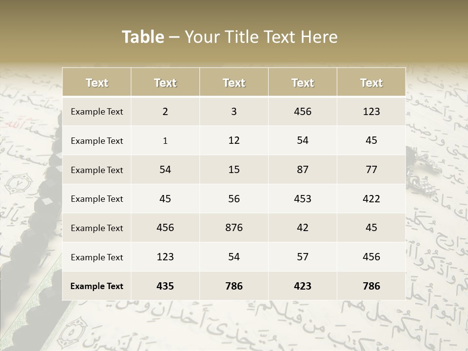 Arabic Light Ramadan PowerPoint Template
