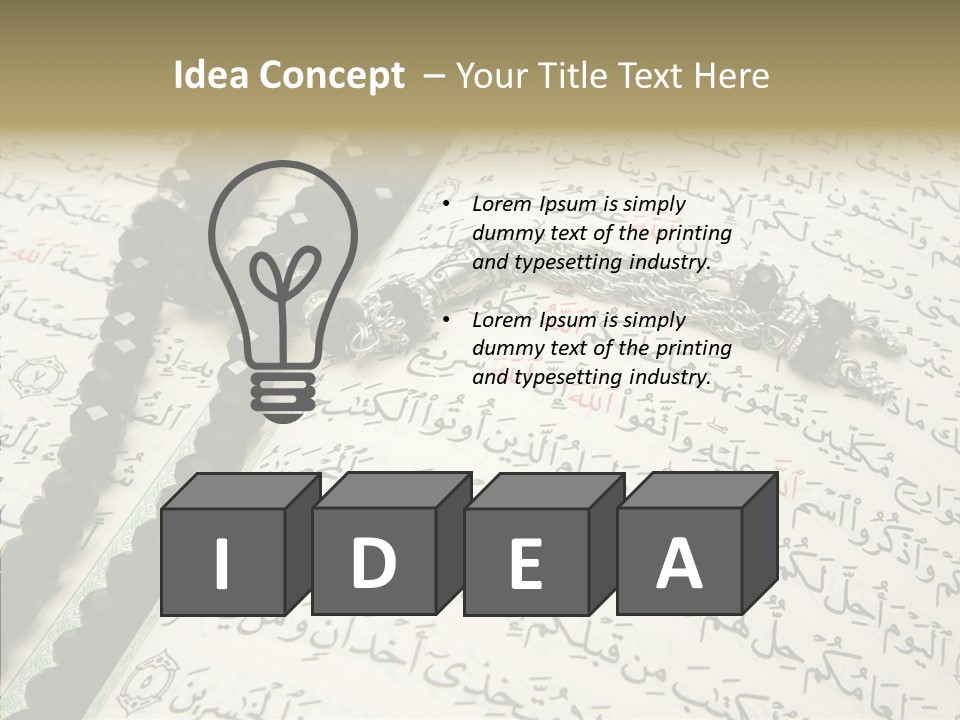 Arabic Light Ramadan PowerPoint Template