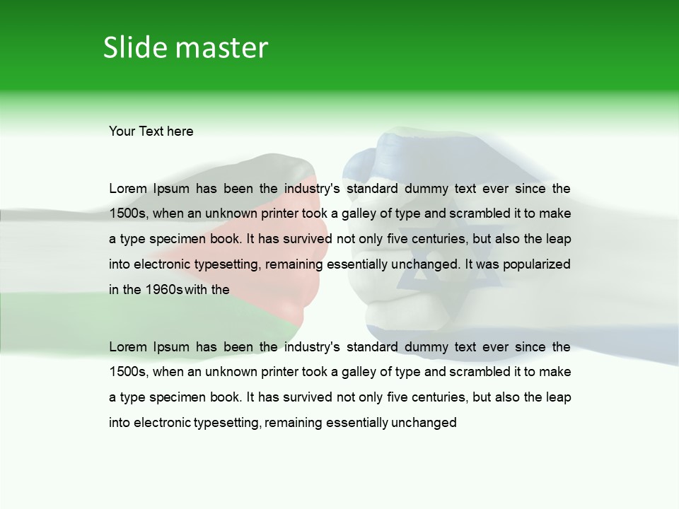 Israel Arm War PowerPoint Template