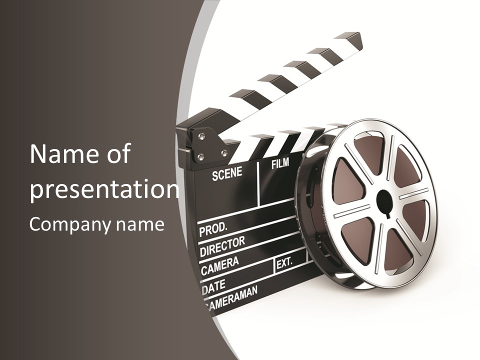 Cinema Camera Objects PowerPoint Template