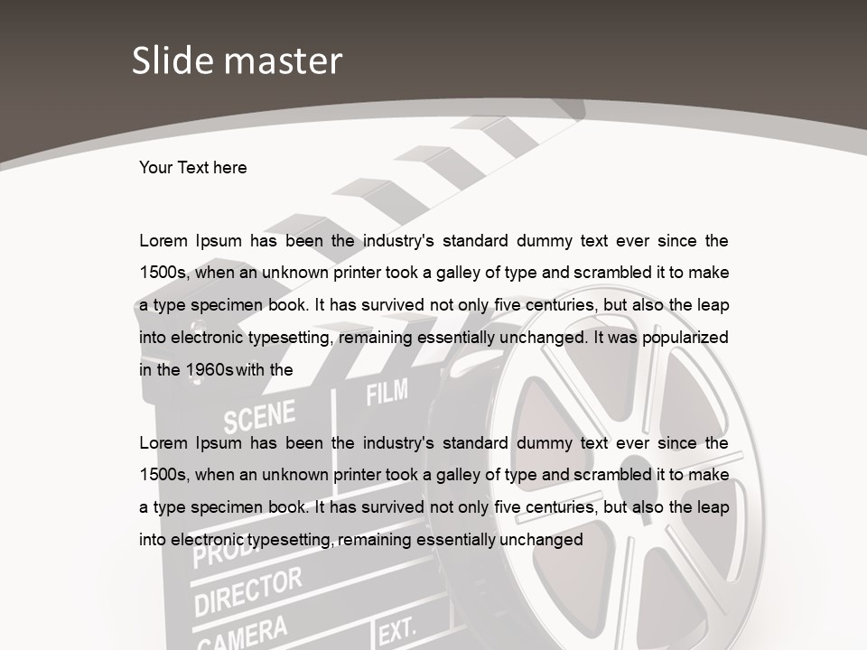 Cinema Camera Objects PowerPoint Template