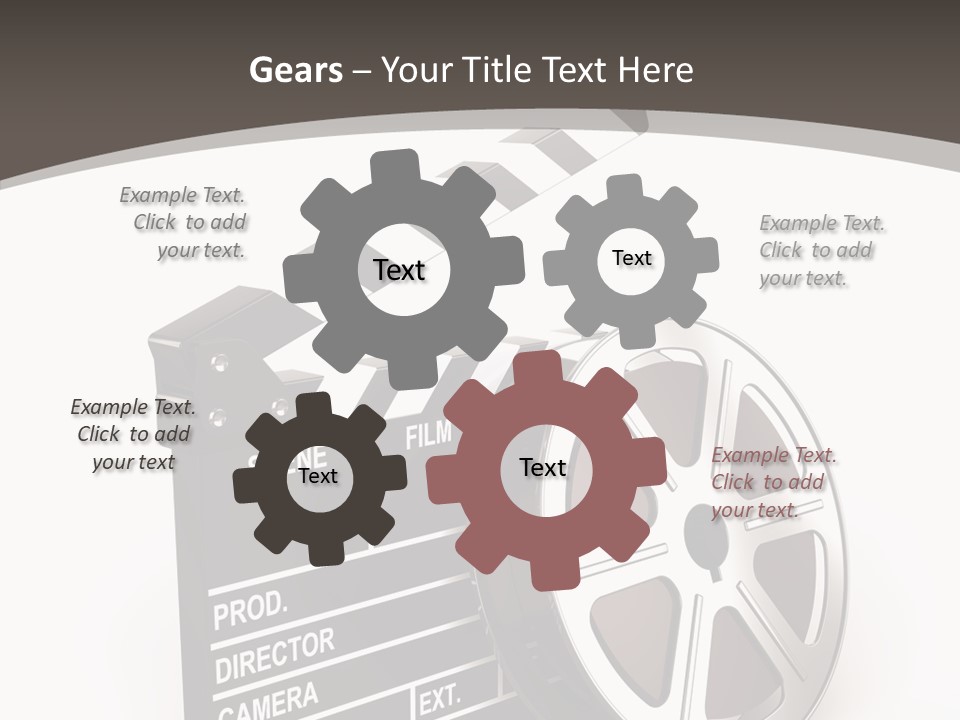 Cinema Camera Objects PowerPoint Template