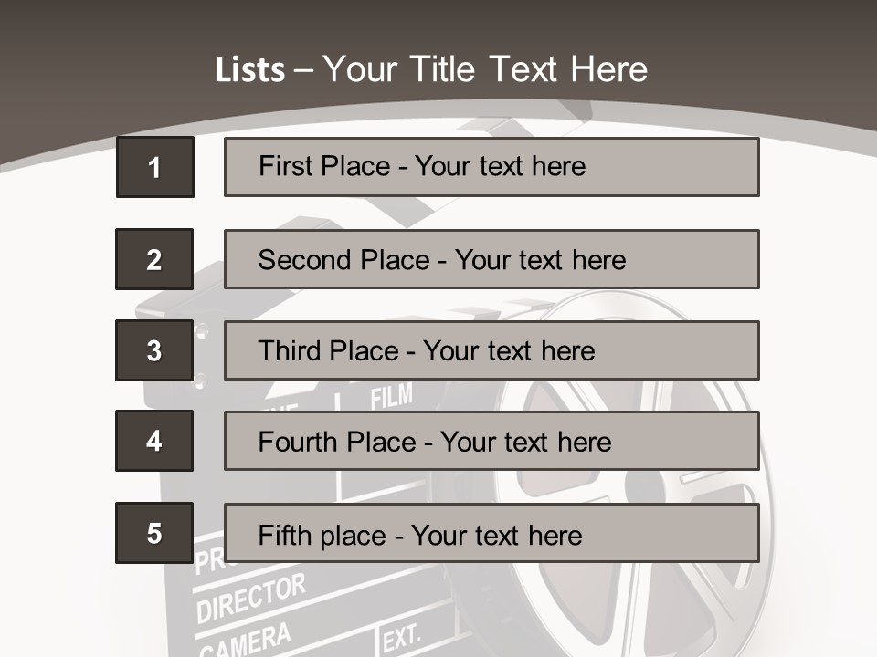 Cinema Camera Objects PowerPoint Template