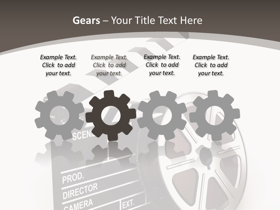 Cinema Camera Objects PowerPoint Template