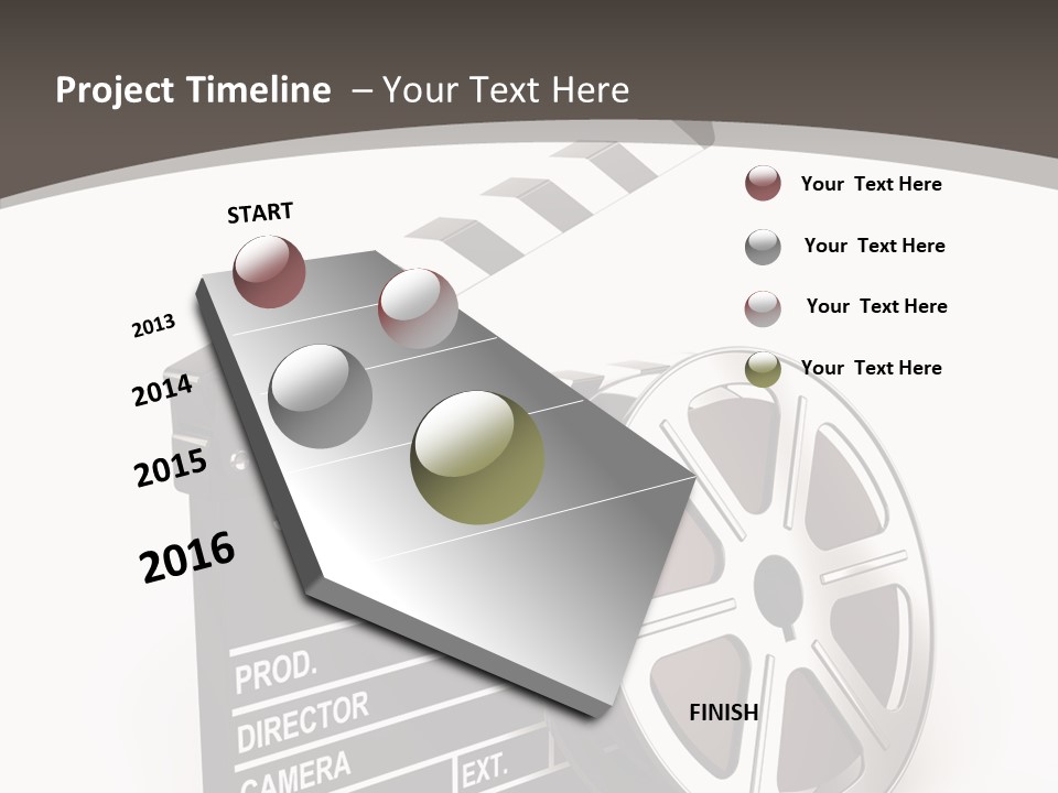 Cinema Camera Objects PowerPoint Template
