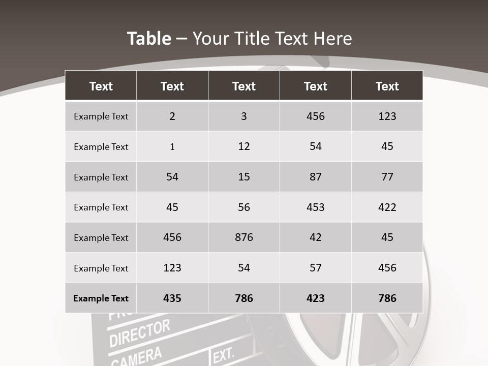 Cinema Camera Objects PowerPoint Template