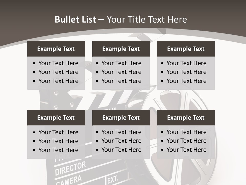 Cinema Camera Objects PowerPoint Template
