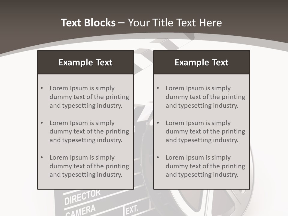 Cinema Camera Objects PowerPoint Template