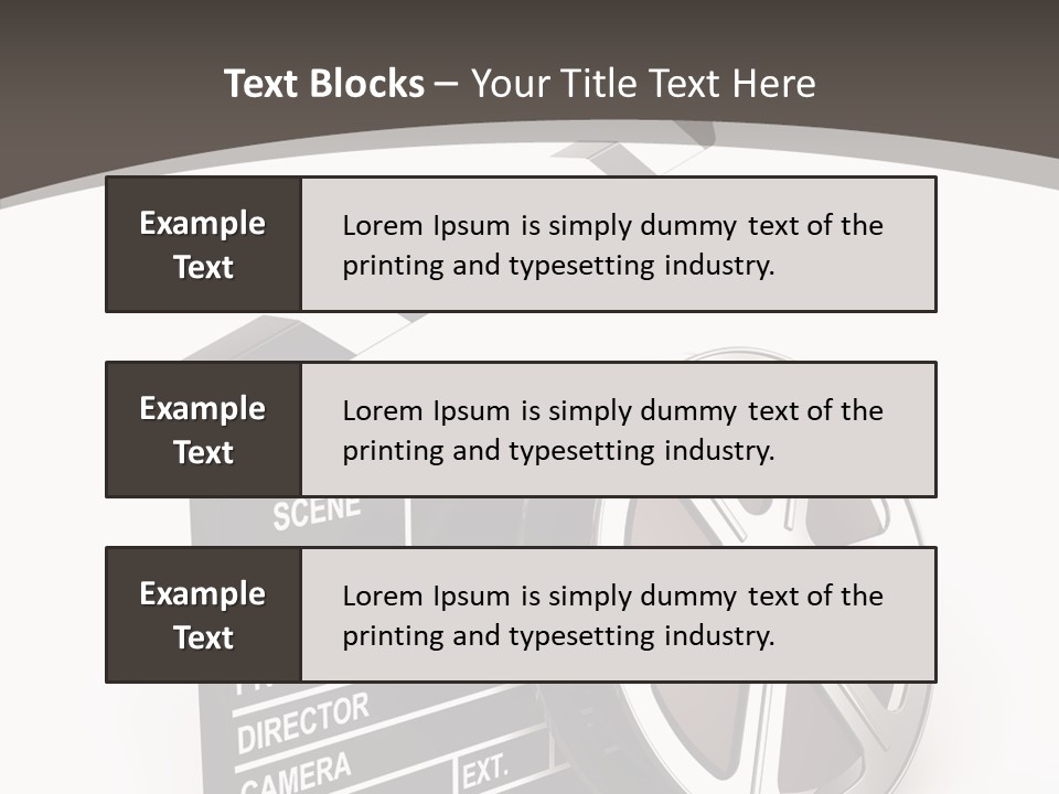 Cinema Camera Objects PowerPoint Template