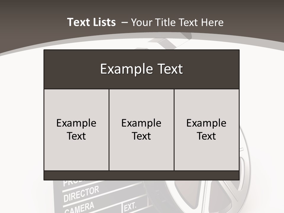 Cinema Camera Objects PowerPoint Template