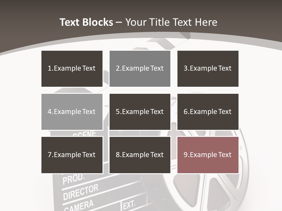 Cinema Camera Objects PowerPoint Template
