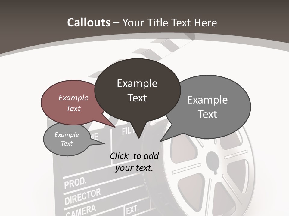 Cinema Camera Objects PowerPoint Template