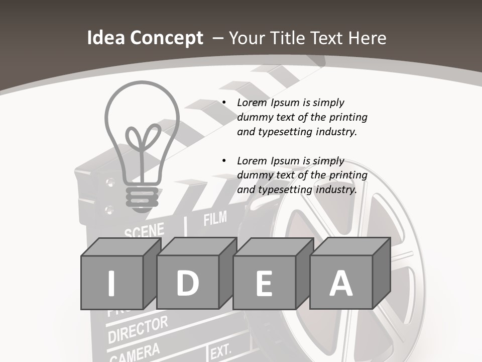 Cinema Camera Objects PowerPoint Template