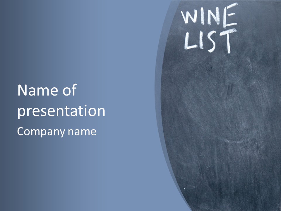 Style Drink List Wine PowerPoint Template