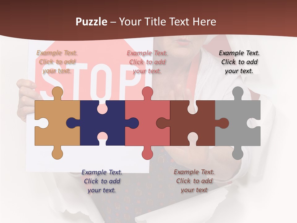 Decline Expression Wall PowerPoint Template