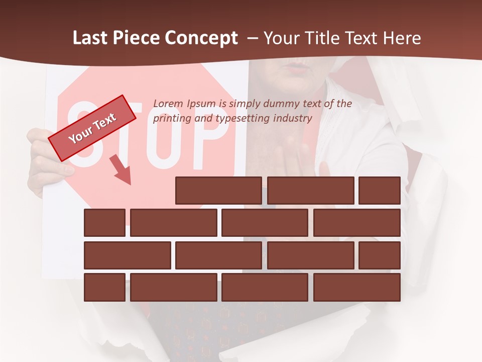 Decline Expression Wall PowerPoint Template