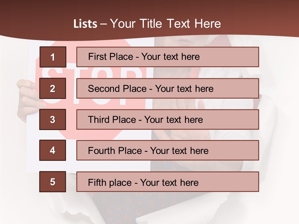Decline Expression Wall PowerPoint Template