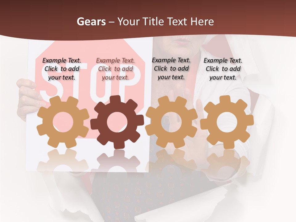 Decline Expression Wall PowerPoint Template