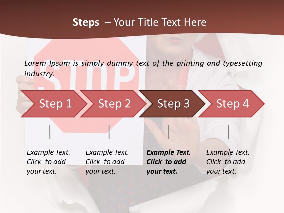 Decline Expression Wall PowerPoint Template