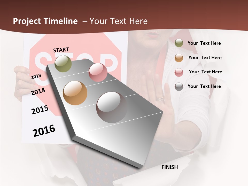 Decline Expression Wall PowerPoint Template