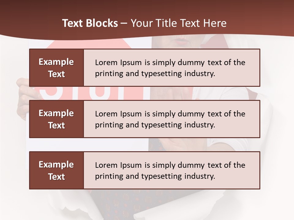Decline Expression Wall PowerPoint Template