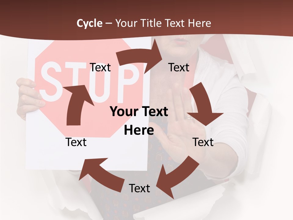 Decline Expression Wall PowerPoint Template