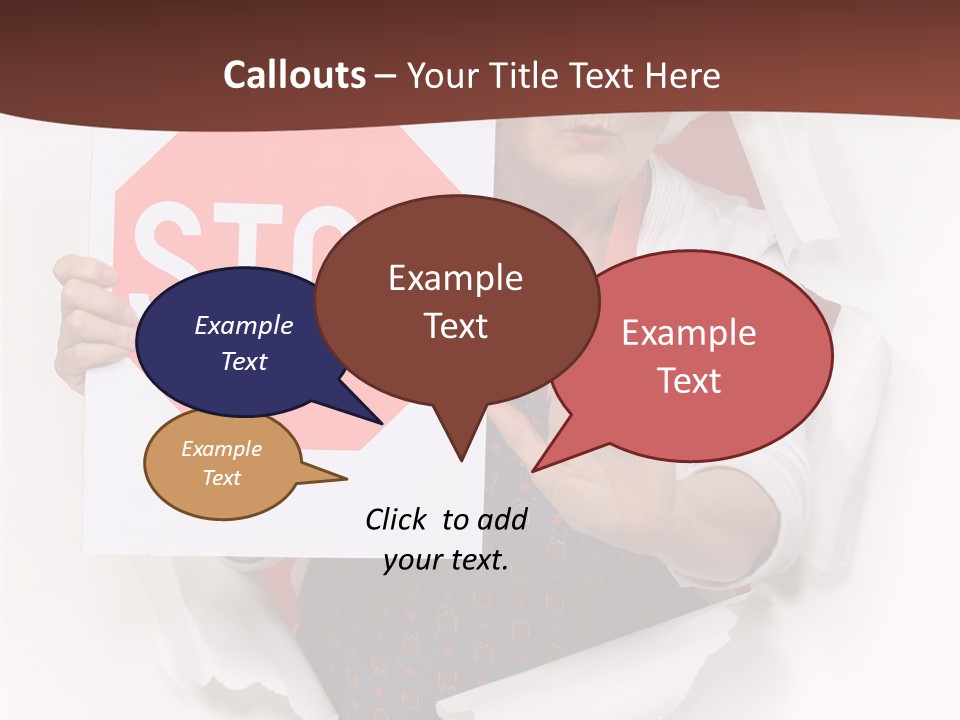 Decline Expression Wall PowerPoint Template