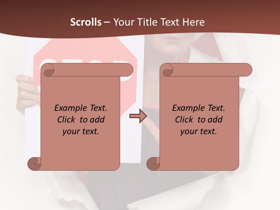 Decline Expression Wall PowerPoint Template
