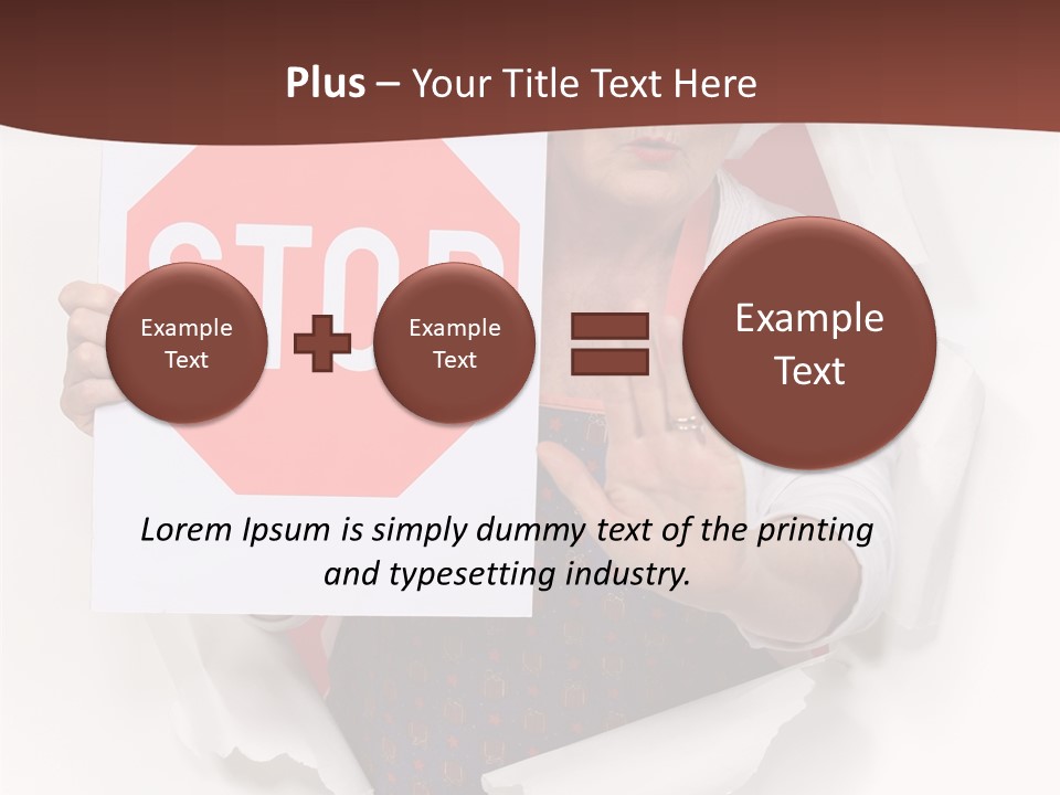 Decline Expression Wall PowerPoint Template