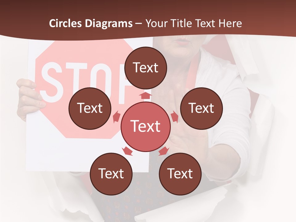 Decline Expression Wall PowerPoint Template