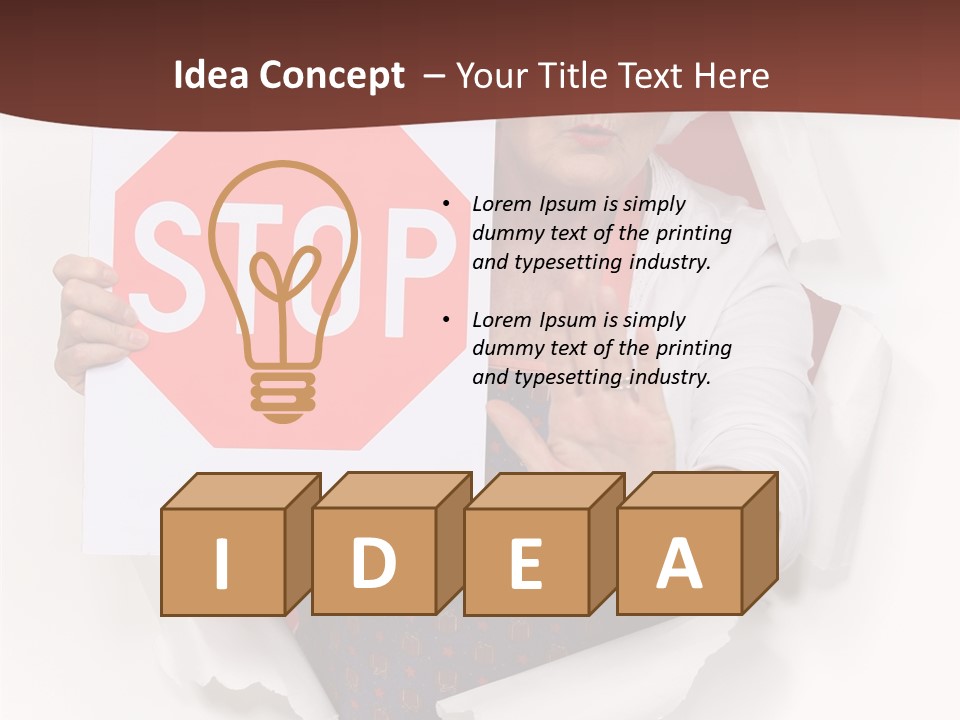 Decline Expression Wall PowerPoint Template