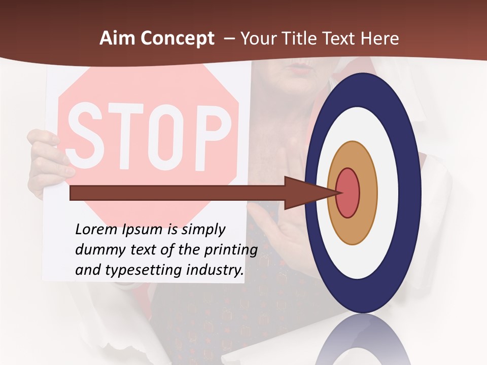 Decline Expression Wall PowerPoint Template