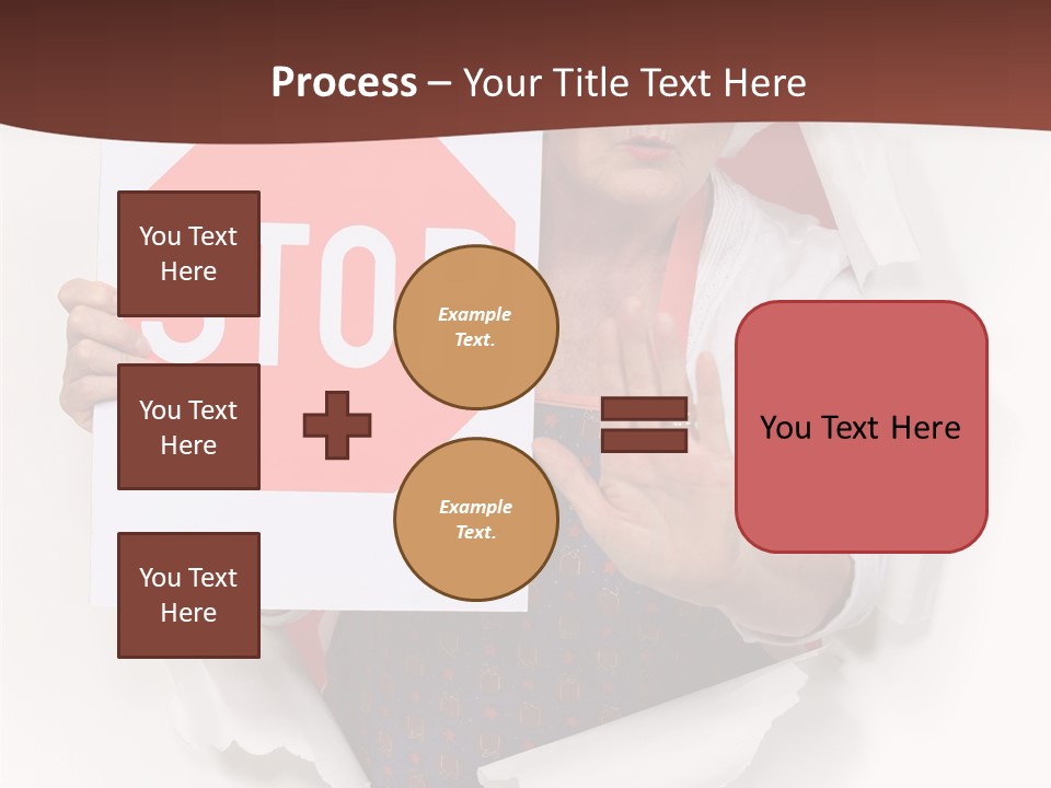 Decline Expression Wall PowerPoint Template