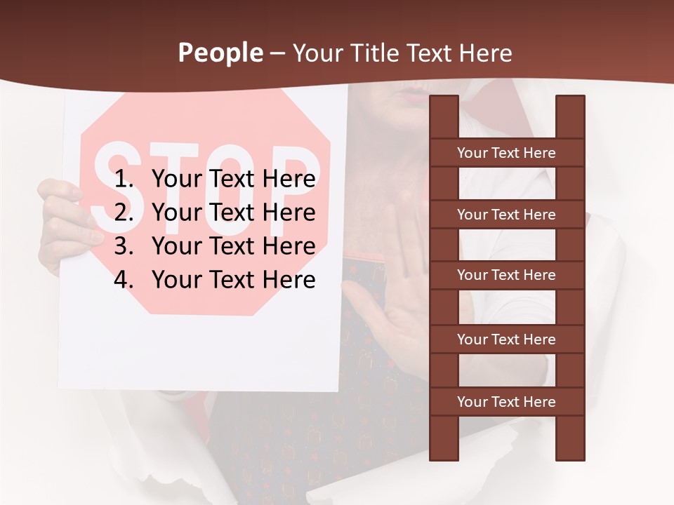 Decline Expression Wall PowerPoint Template