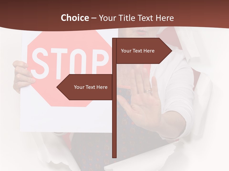 Decline Expression Wall PowerPoint Template