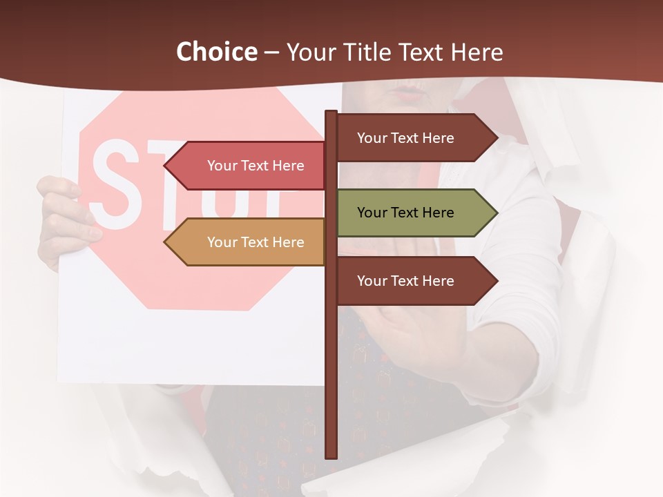 Decline Expression Wall PowerPoint Template