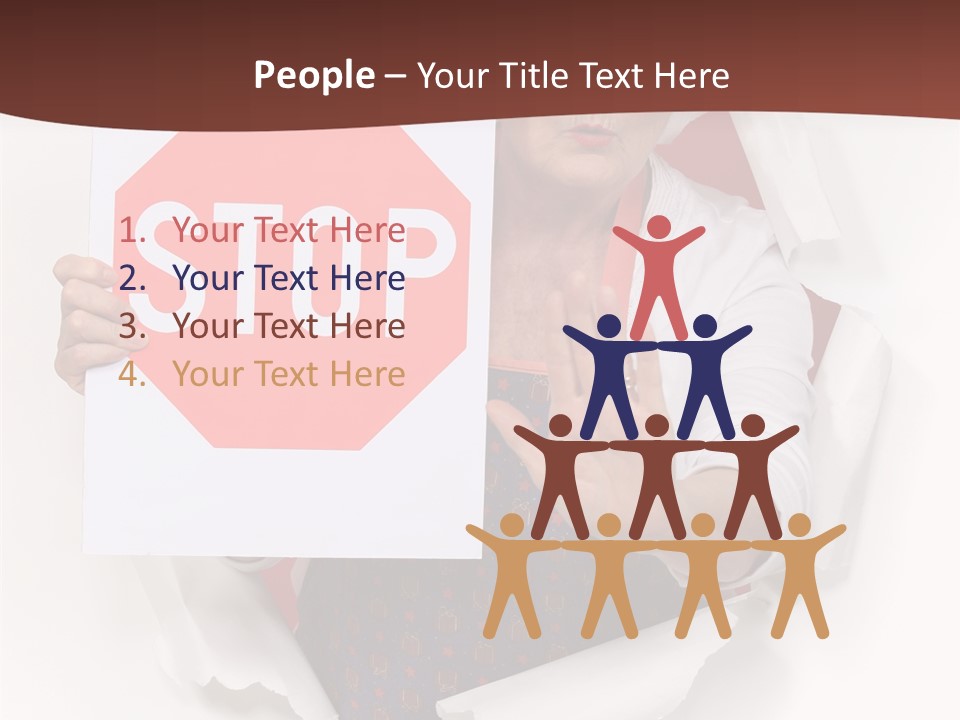 Decline Expression Wall PowerPoint Template