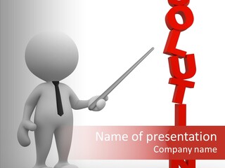 Business Character Puppet PowerPoint Template