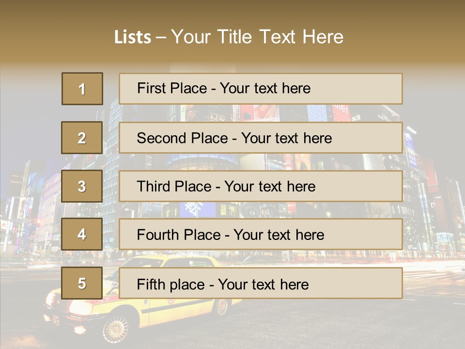 Lights Tokyo Modern PowerPoint Template